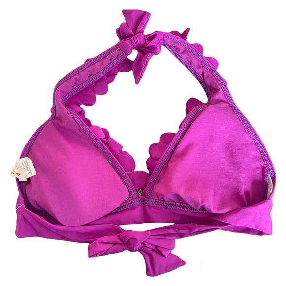 Kenneth Cole New York Halter Bikini Swim Top with Flowers - Picture 2 of 7